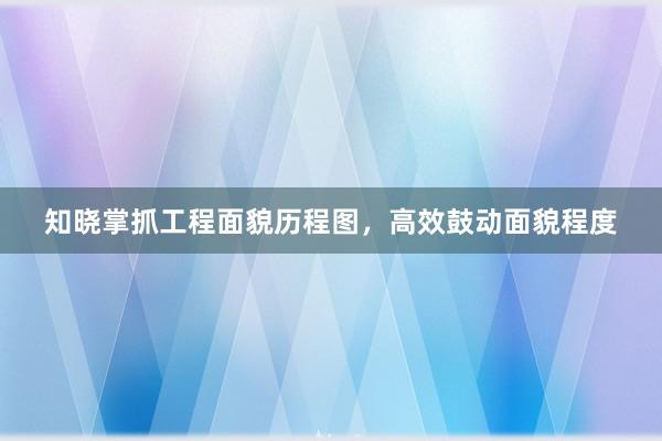 知晓掌抓工程面貌历程图，高效鼓动面貌程度